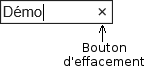 Bouton d'effacement